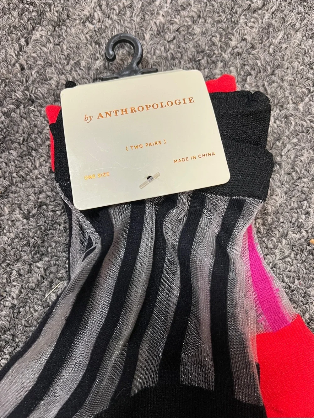 Anthropologie Set Of 2 Sheer Socks New wtag one size